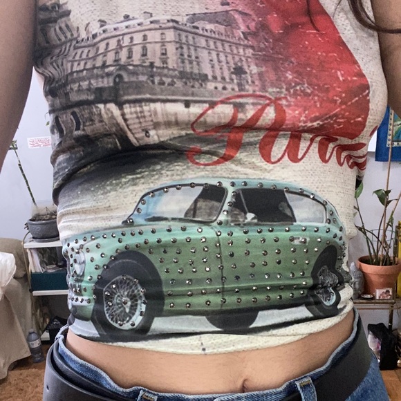 Vintage Rhinestone Top - Picture 3 of 4